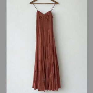 Free People Burnt Orange Cotton Sun Dress
